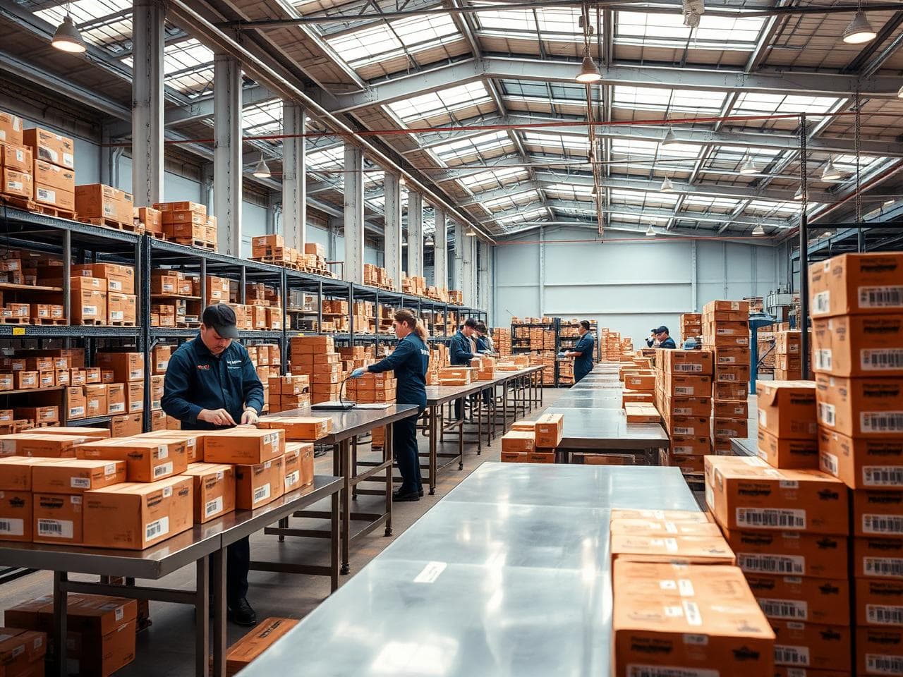 AAJ SCM warehouse value added services area with kitting and bundling operations