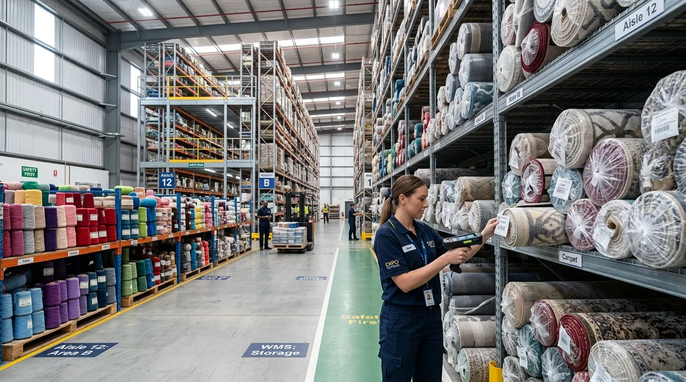 Textile exporter warehouse redesign and WMS racking setup
